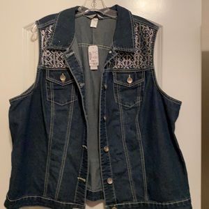 COPY - CJ Banks denim vest.  2X